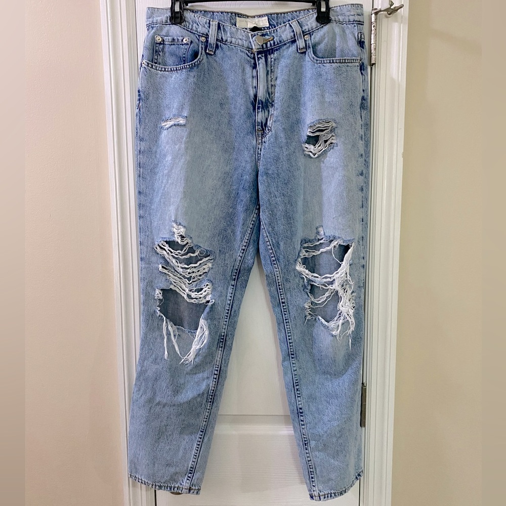 Ripped boyfriend jeans